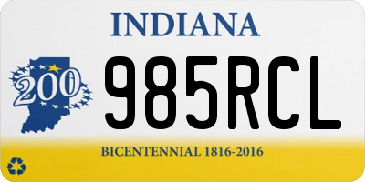 IN license plate 985RCL