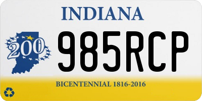 IN license plate 985RCP