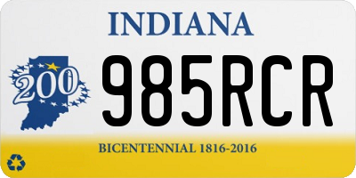 IN license plate 985RCR