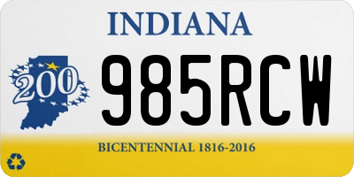 IN license plate 985RCW