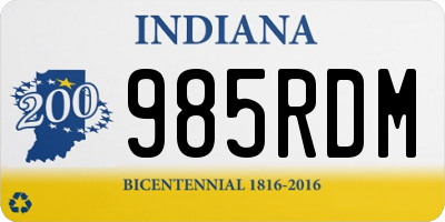 IN license plate 985RDM