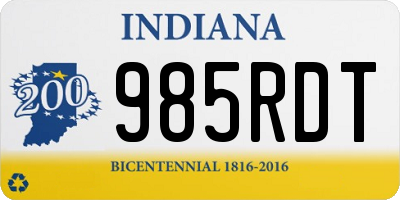 IN license plate 985RDT