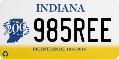 IN license plate 985REE