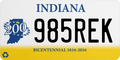 IN license plate 985REK