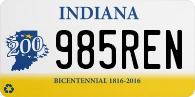 IN license plate 985REN