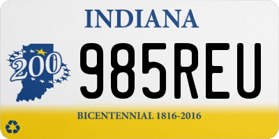 IN license plate 985REU