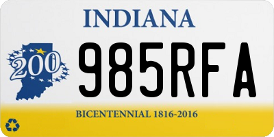 IN license plate 985RFA