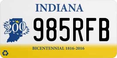 IN license plate 985RFB