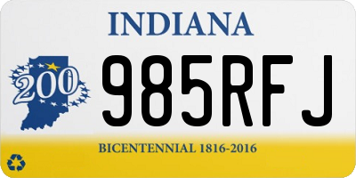 IN license plate 985RFJ