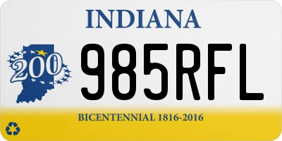 IN license plate 985RFL