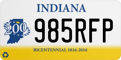 IN license plate 985RFP