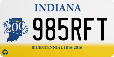 IN license plate 985RFT