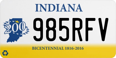 IN license plate 985RFV