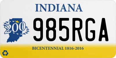 IN license plate 985RGA