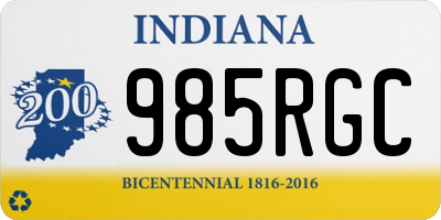 IN license plate 985RGC