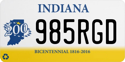 IN license plate 985RGD