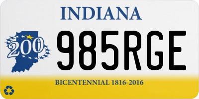 IN license plate 985RGE