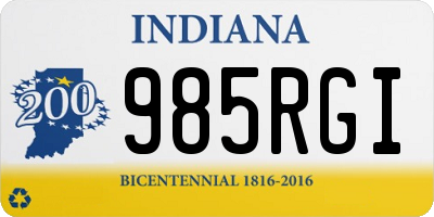 IN license plate 985RGI