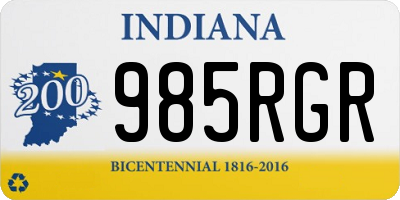 IN license plate 985RGR