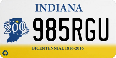 IN license plate 985RGU