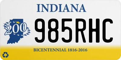 IN license plate 985RHC