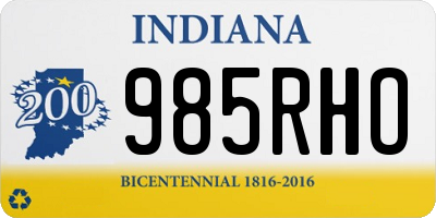 IN license plate 985RHO