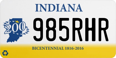 IN license plate 985RHR