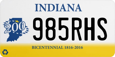 IN license plate 985RHS