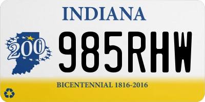 IN license plate 985RHW