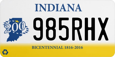 IN license plate 985RHX