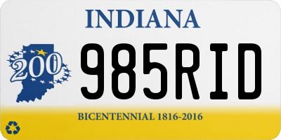 IN license plate 985RID