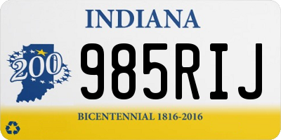 IN license plate 985RIJ