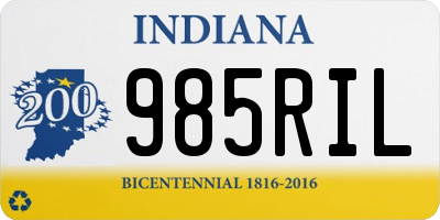 IN license plate 985RIL