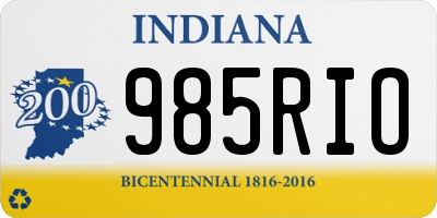 IN license plate 985RIO