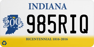 IN license plate 985RIQ