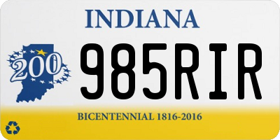 IN license plate 985RIR