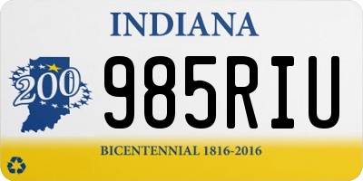 IN license plate 985RIU