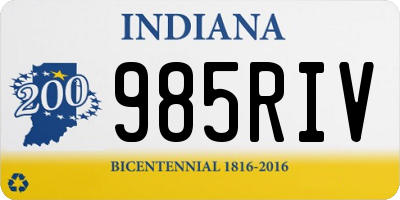 IN license plate 985RIV