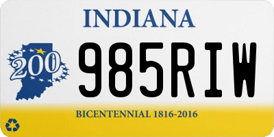 IN license plate 985RIW