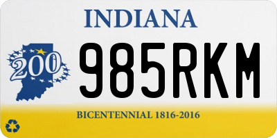 IN license plate 985RKM