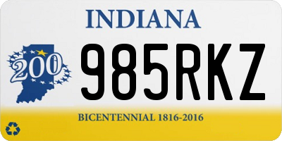 IN license plate 985RKZ