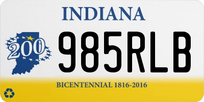 IN license plate 985RLB