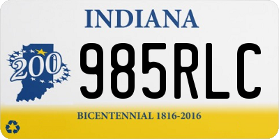 IN license plate 985RLC