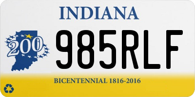 IN license plate 985RLF