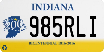 IN license plate 985RLI