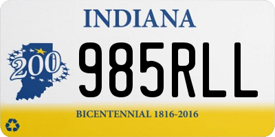 IN license plate 985RLL