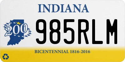 IN license plate 985RLM