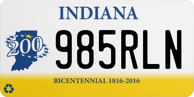 IN license plate 985RLN