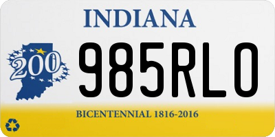 IN license plate 985RLO