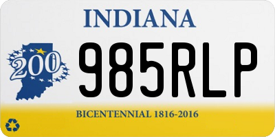 IN license plate 985RLP